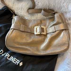 New in dust bag vintage Donald Pliner gold bag. Beautiful details.
